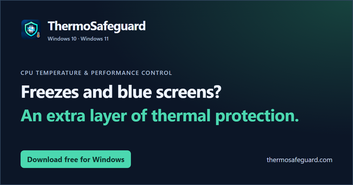 I built a Windows CPU thermal-control app with a free, no-login mode